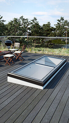 LAMILUX Flat Roof Access Hatch Comfort Swing closed